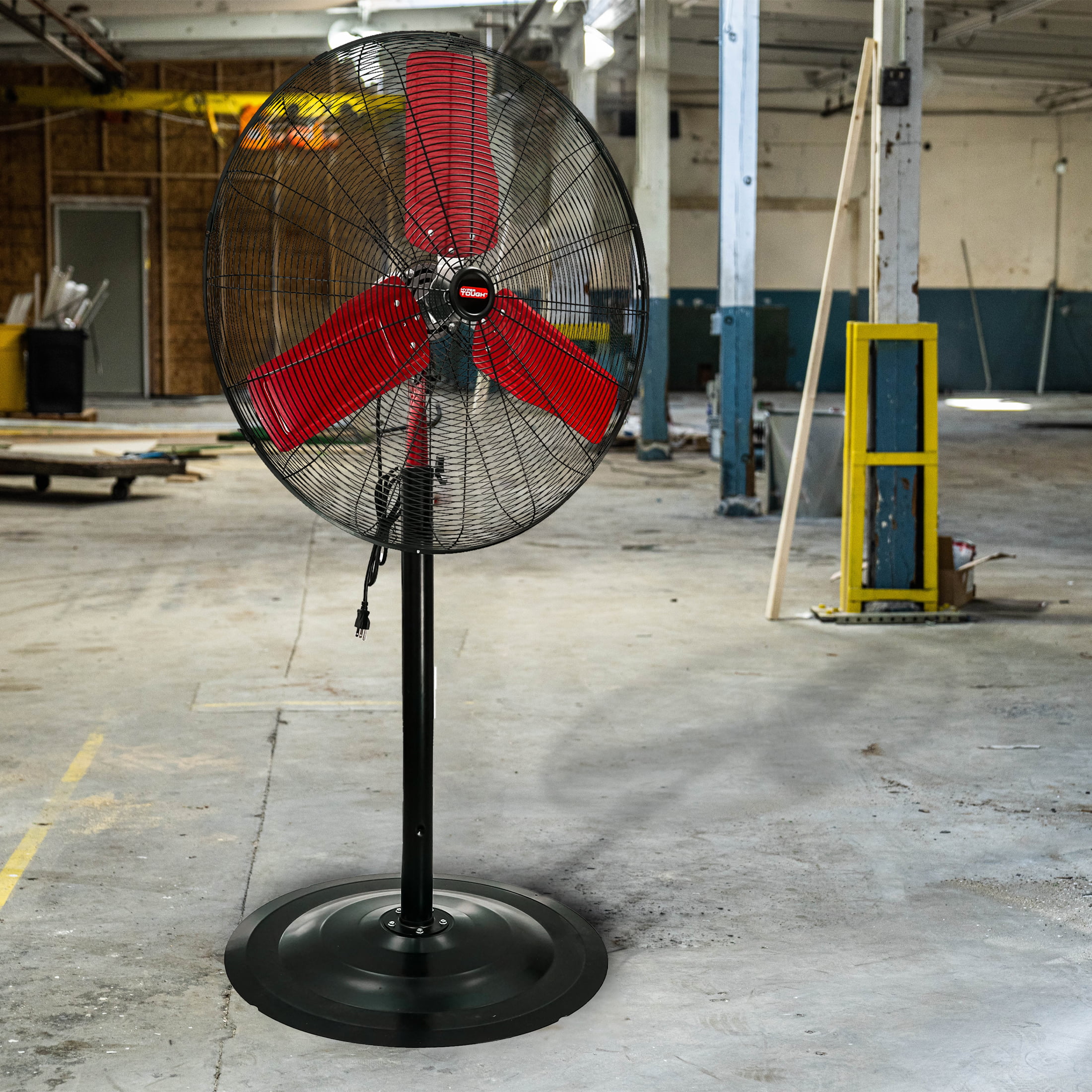 Hyper Tough New 30 inch Commercial & Industrial High Velocity Red and Black Stand Fan - Cheap Fitting