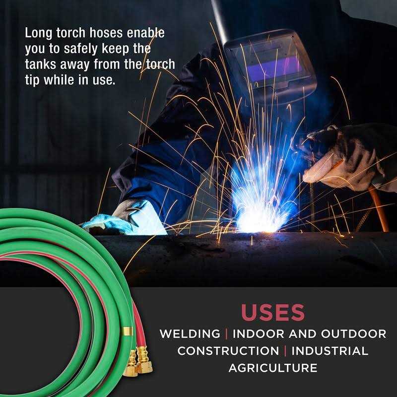 Master Airbrush Master Elite Oxygen Acetylene Hose Twin Welding Hose Set - Cheap Fitting