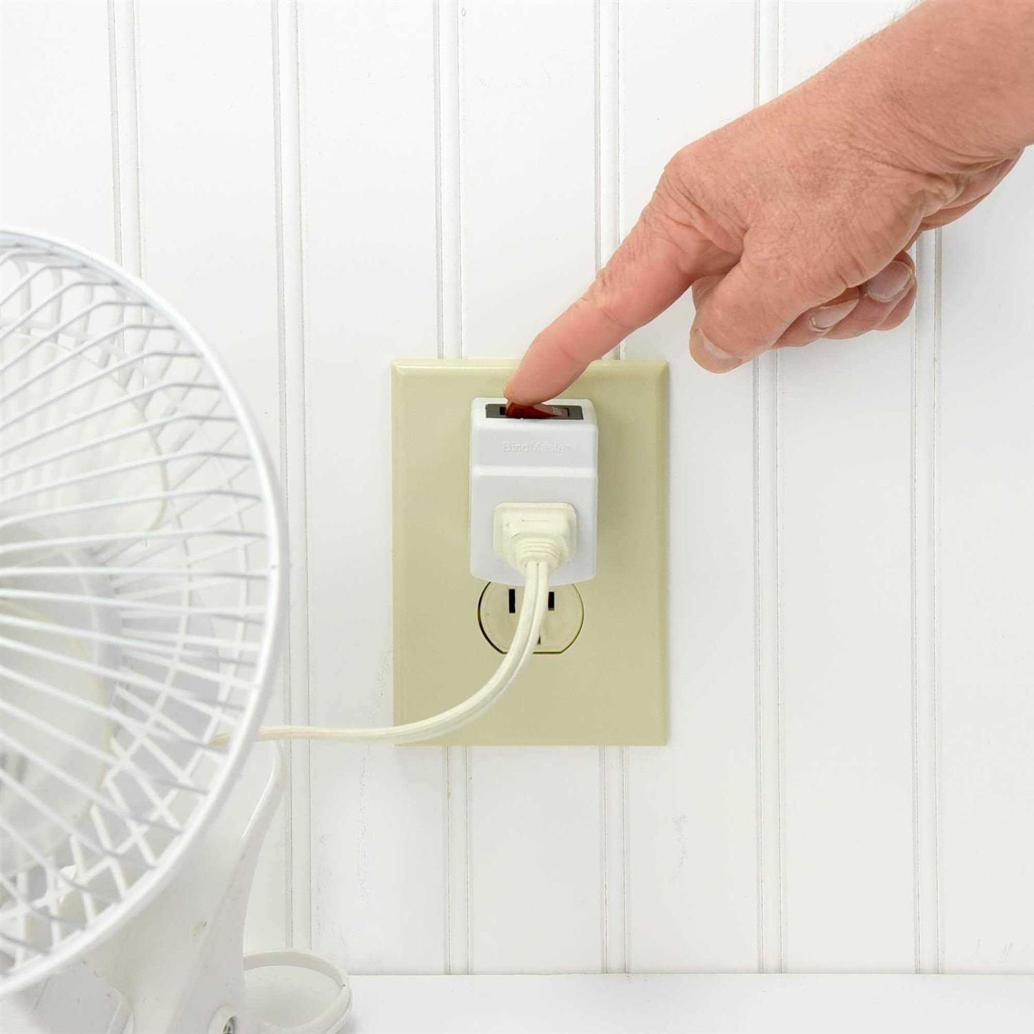 Bindmmaster 2 Prong Single Port Power Adapter with Red Light Indicator On/off Switch to be Energy Saving - Cheap Fitting