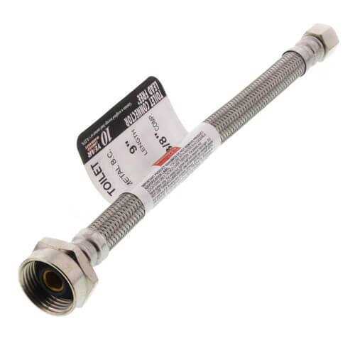 Fluidmaster PRO1T09M 9 inch Toilet Connector 3/8 inch Female Compression x 7/8 inch Female Ballcock - Cheap Fitting