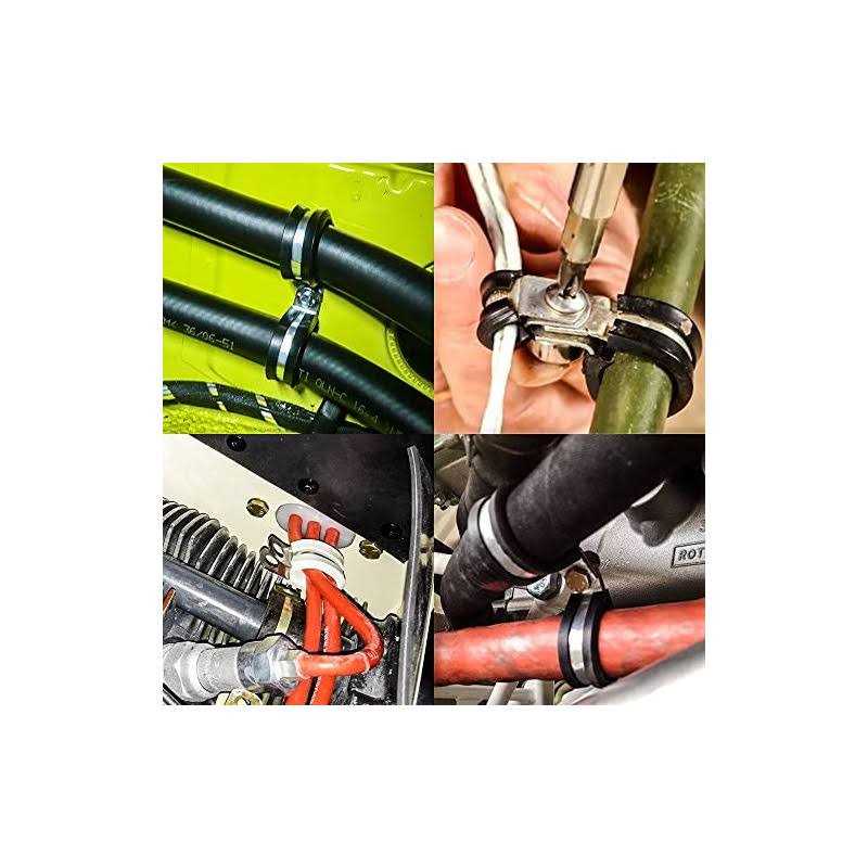 Lokman 20 Pack Stainless Steel Cable Clamp, Rubber Cushioned Insulated Clamp, Metal Clamp, Tube Holder for Tube, Pipe or Wire Cord - Cheap Fitting