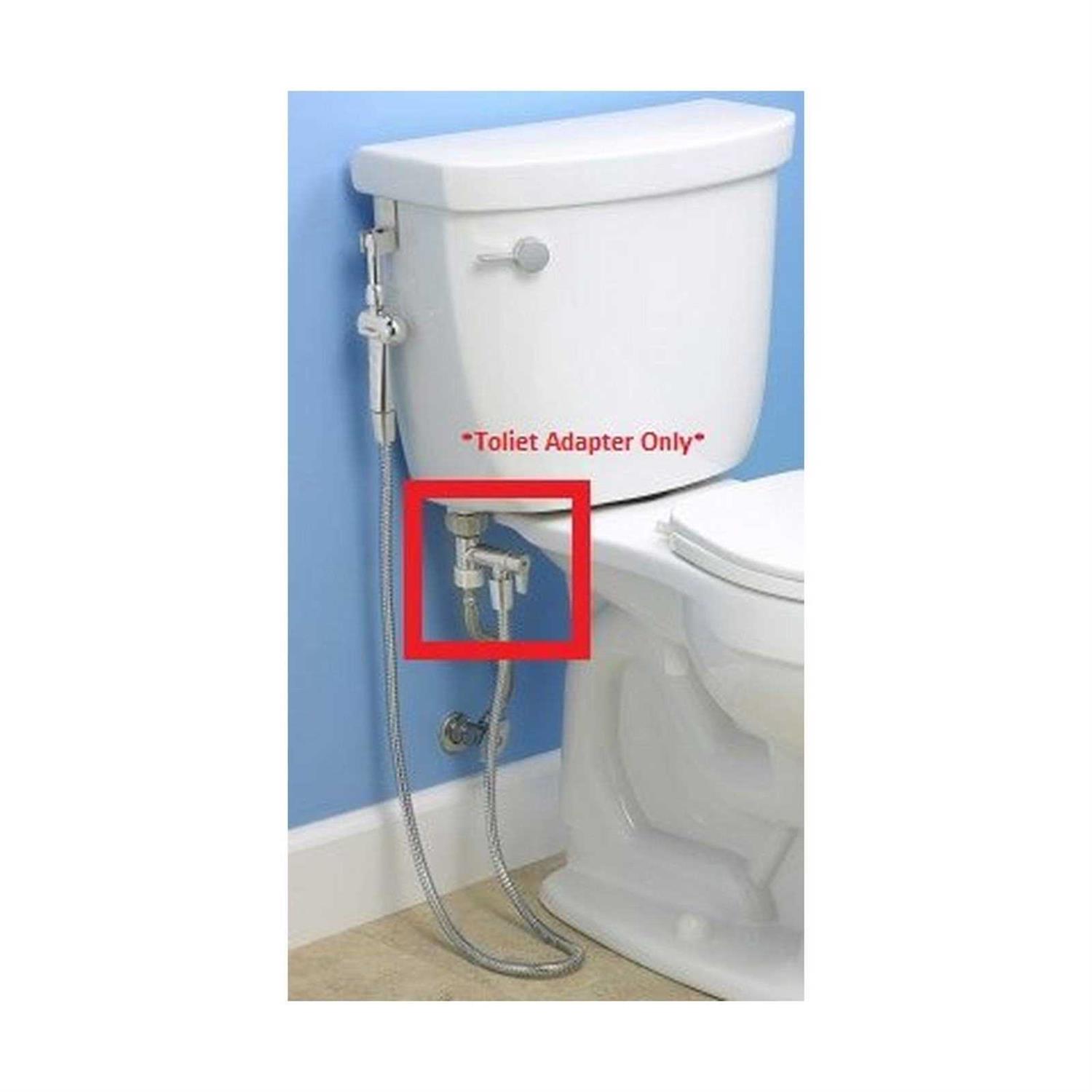 RinseWorks –Bidet T Adapter with 3-way Shut-off Valve for Toilet with Ez Reach On/off Knob - Cheap Fitting