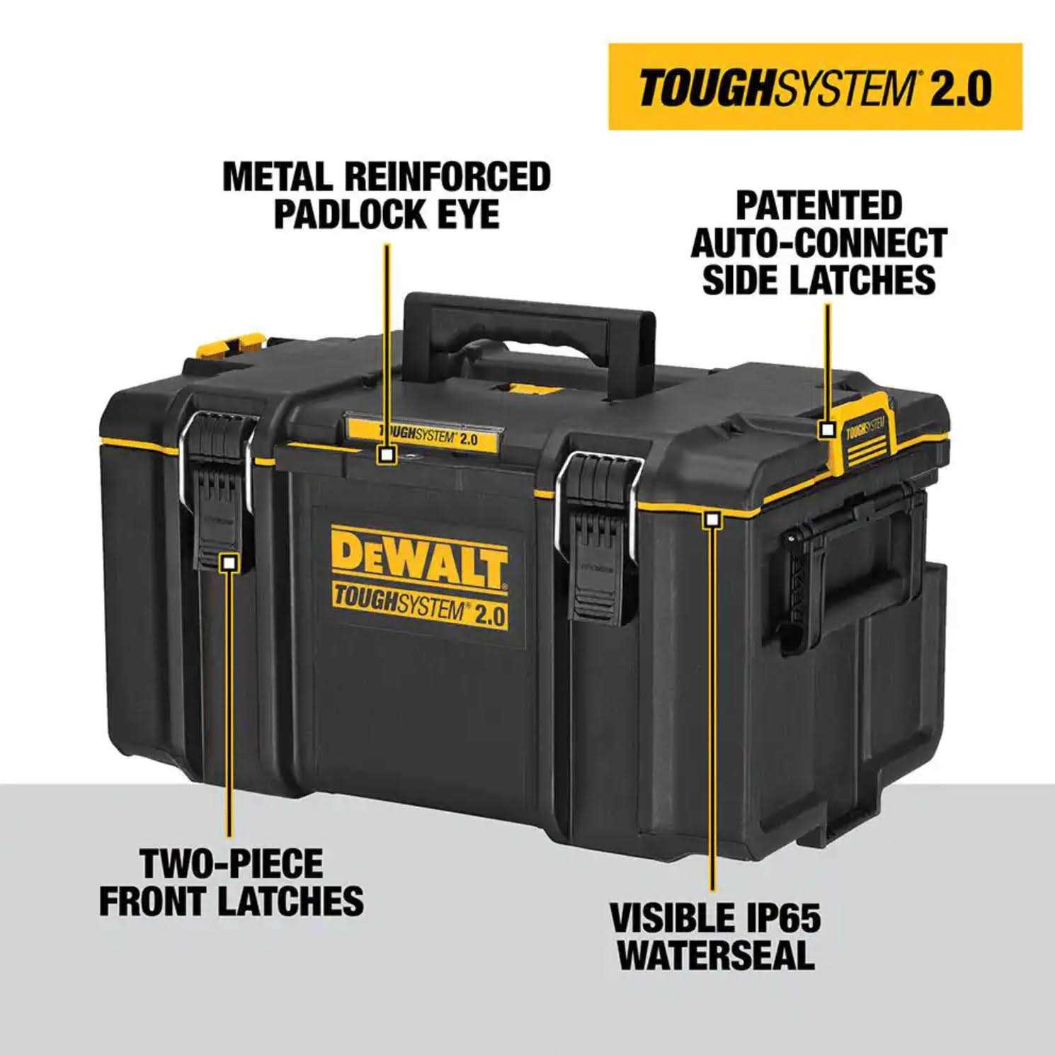 DEWALT TOUGHSYSTEM 2.0 22 in. Small Tool Box, 22 in. Large Tool Box, 24 in. Mobile Tool Box, and Shallow Tool Tray - Cheap Fitting