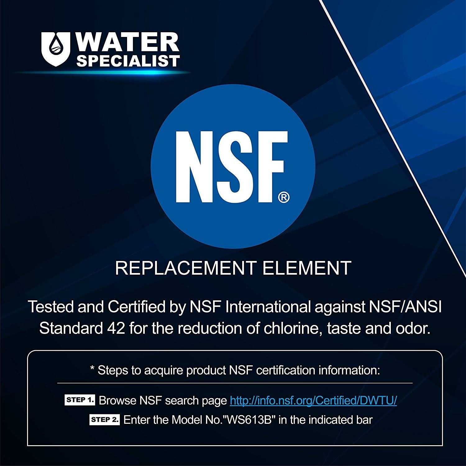 Waterspecialist MWF Refrigerator Water Filter Replacement for GE MWF SmartWater Mwfp - Cheap Fitting