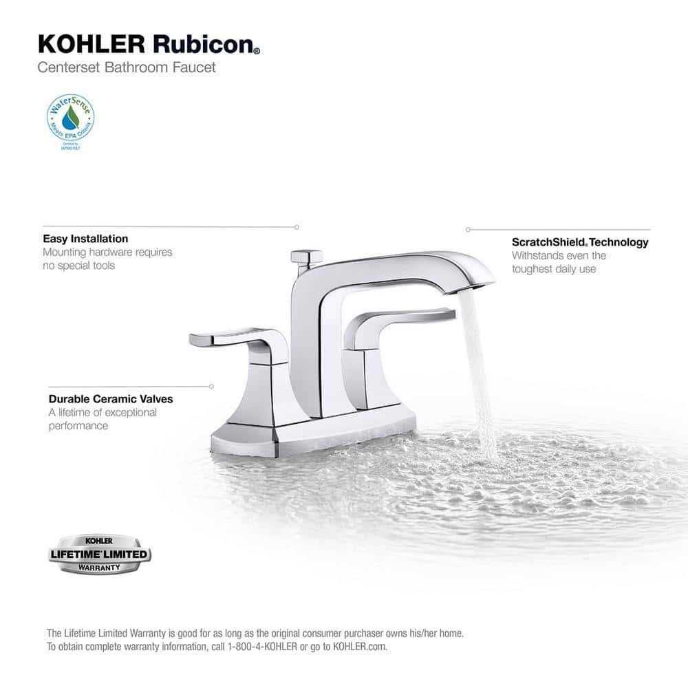 Kohler Rubicon 4 in. Centerset 2-Handle Bathroom Faucet - Cheap Fitting