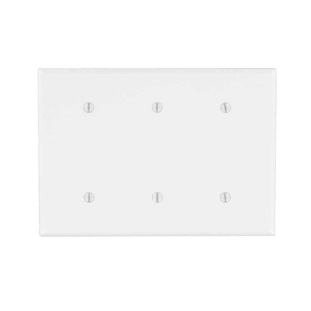 Leviton PJ33-W 3 Gang Blank Wallplate - Cheap Fitting