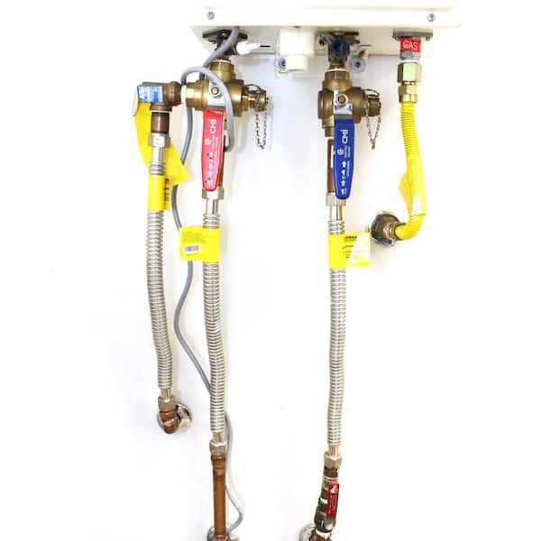 Charman 173024 Correcated Stainless Steel Water Heater Connector Hose, 3/4 FIP x 3/4 FIP x 24 - Cheap Fitting