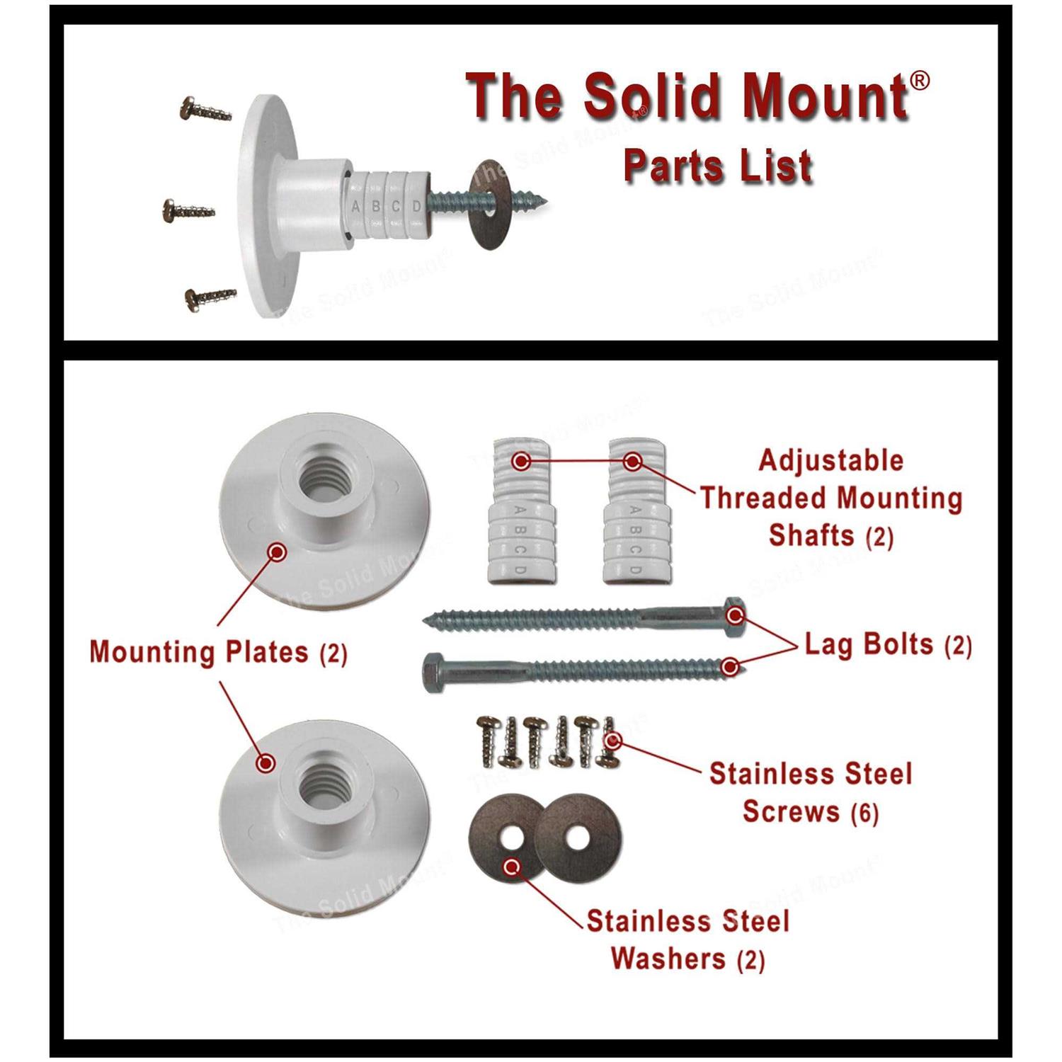 Grab Bar Mounting Kit for Fiberglass Showers The “Original” Solid Mount - Cheap Fitting