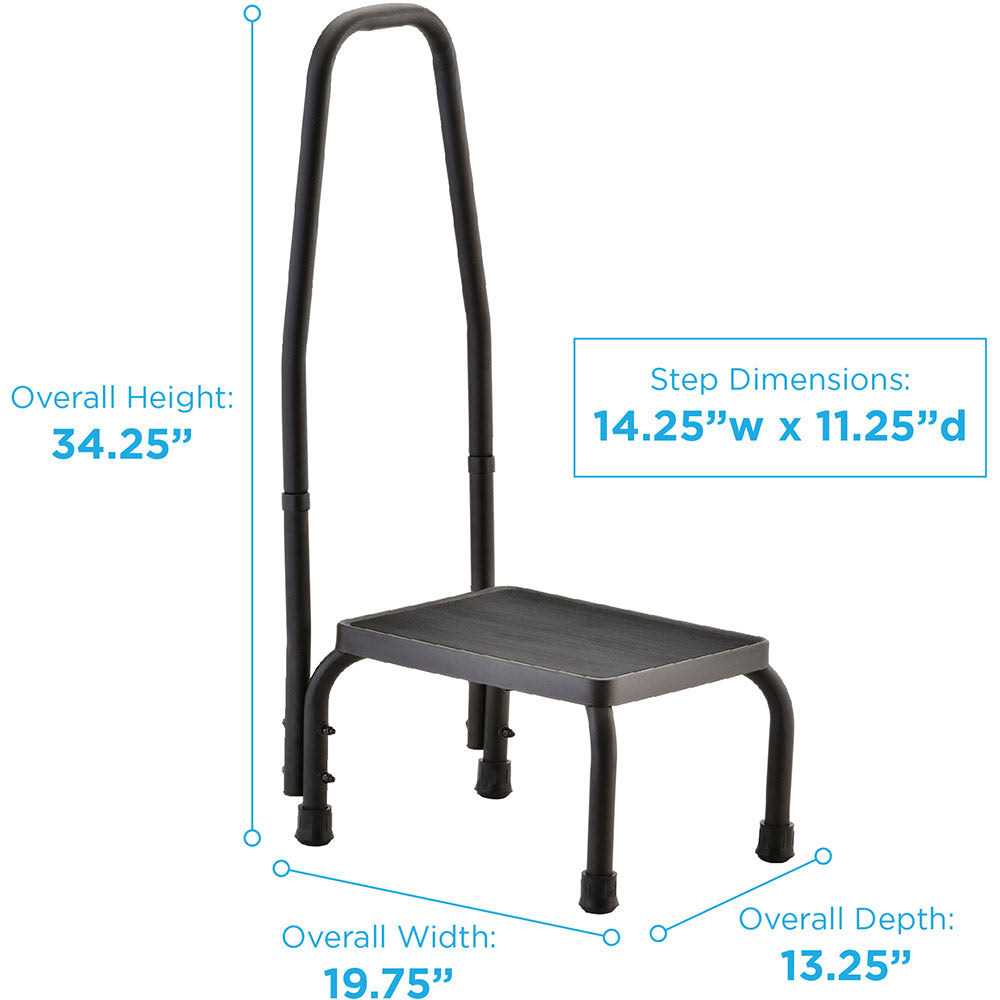Nova Step Stool With Hand Rail - Cheap Fitting