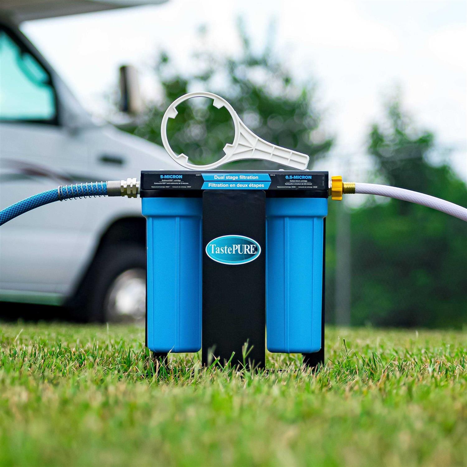 Camco EVO X2 Dual Stage Premium RV Water Filter Kit 40639 - Cheap Fitting