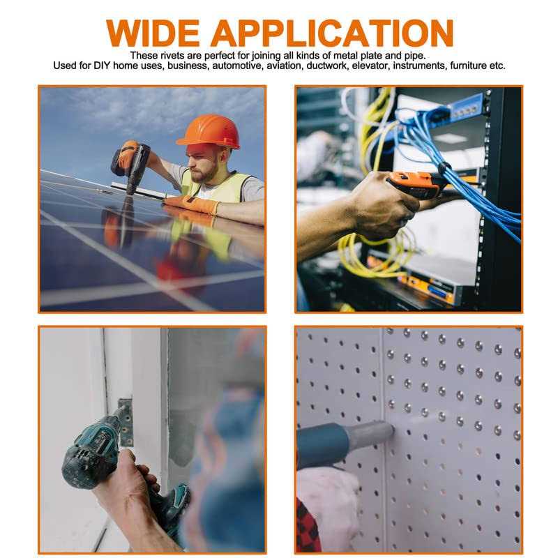 ISPINNER 100pcs 3/16 x Aluminum Blind Rivets - Cheap Fitting