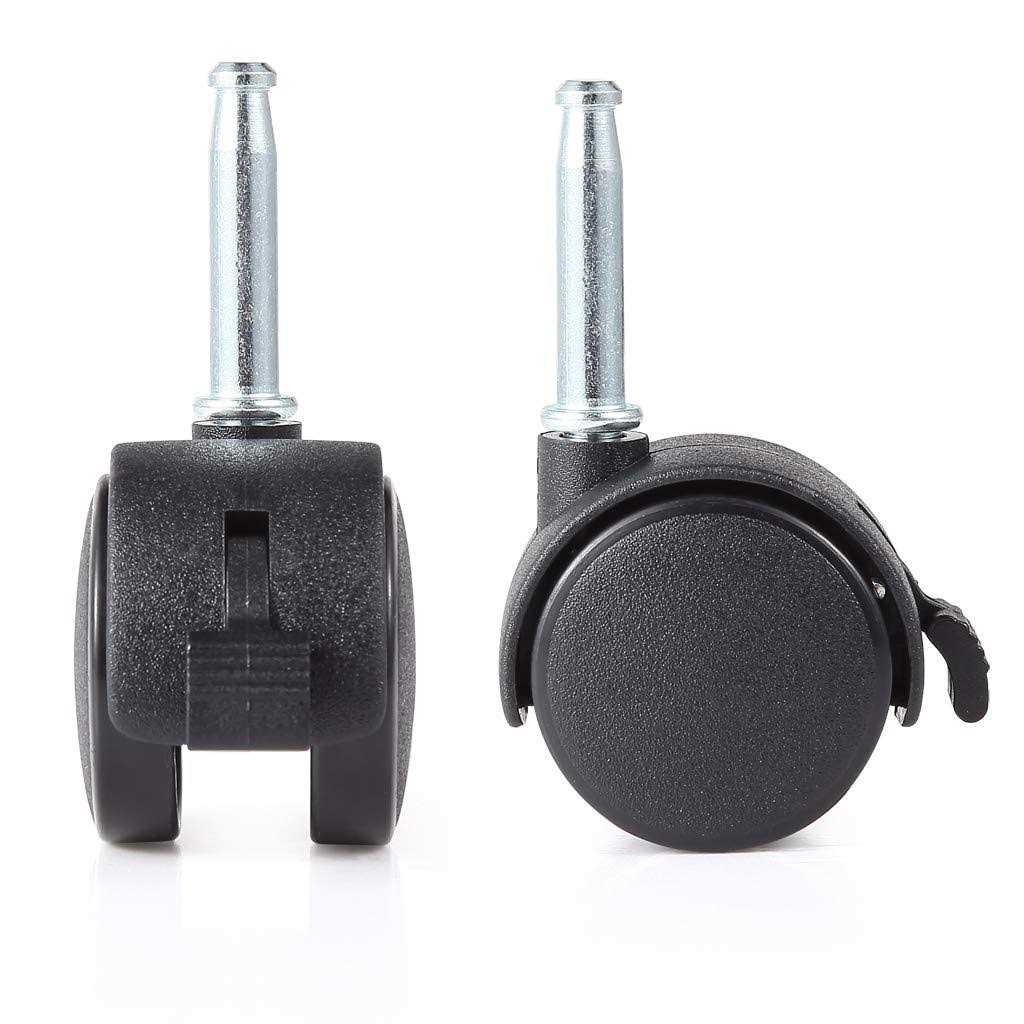 Skelang 4 Pcs 1.5 Grip Neck Caster Stem Diameter Swivel Stem Caster Wheel with Brake Replacement for Cart - Cheap Fitting