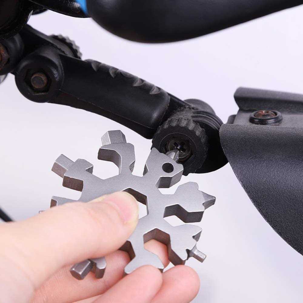Desuccus 18-in-1 Snowflake Multi Tool Stainless Steel Snowflake Bottle Opener/Flat Phillips Screwdriver Kit/Wrench - Cheap Fitting
