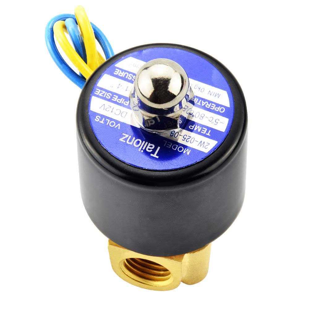 TAILONZ PNEUMATIC 1/4 Inch NPT 12V/24V/110V/220V Brass Electric Solenoid Valve 2W025-08 Normally Closed Water, Air, Diesel - Cheap Fitting