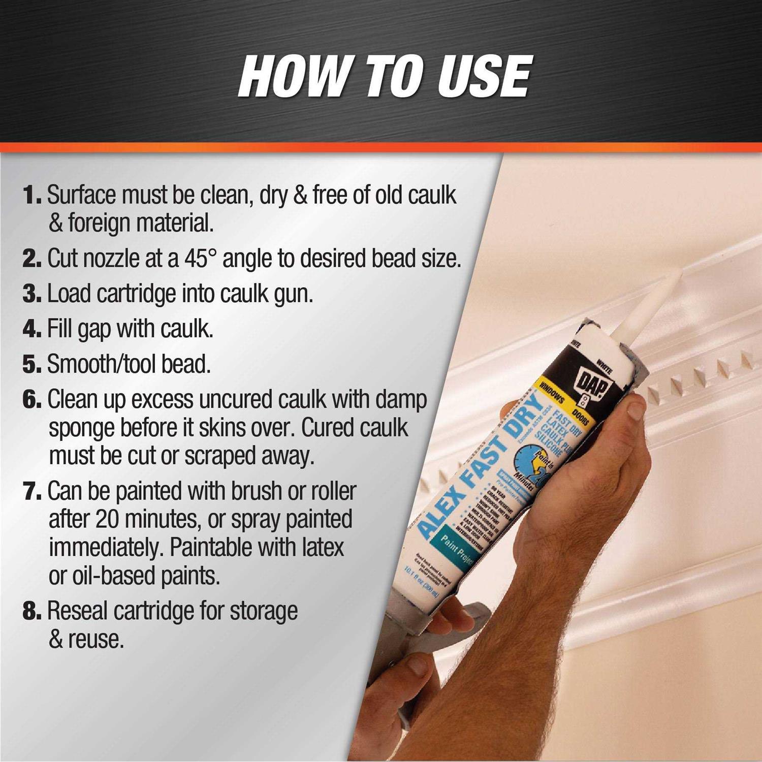 Dap Alex Plus Acrylic Latex Caulk Silicone - Cheap Fitting