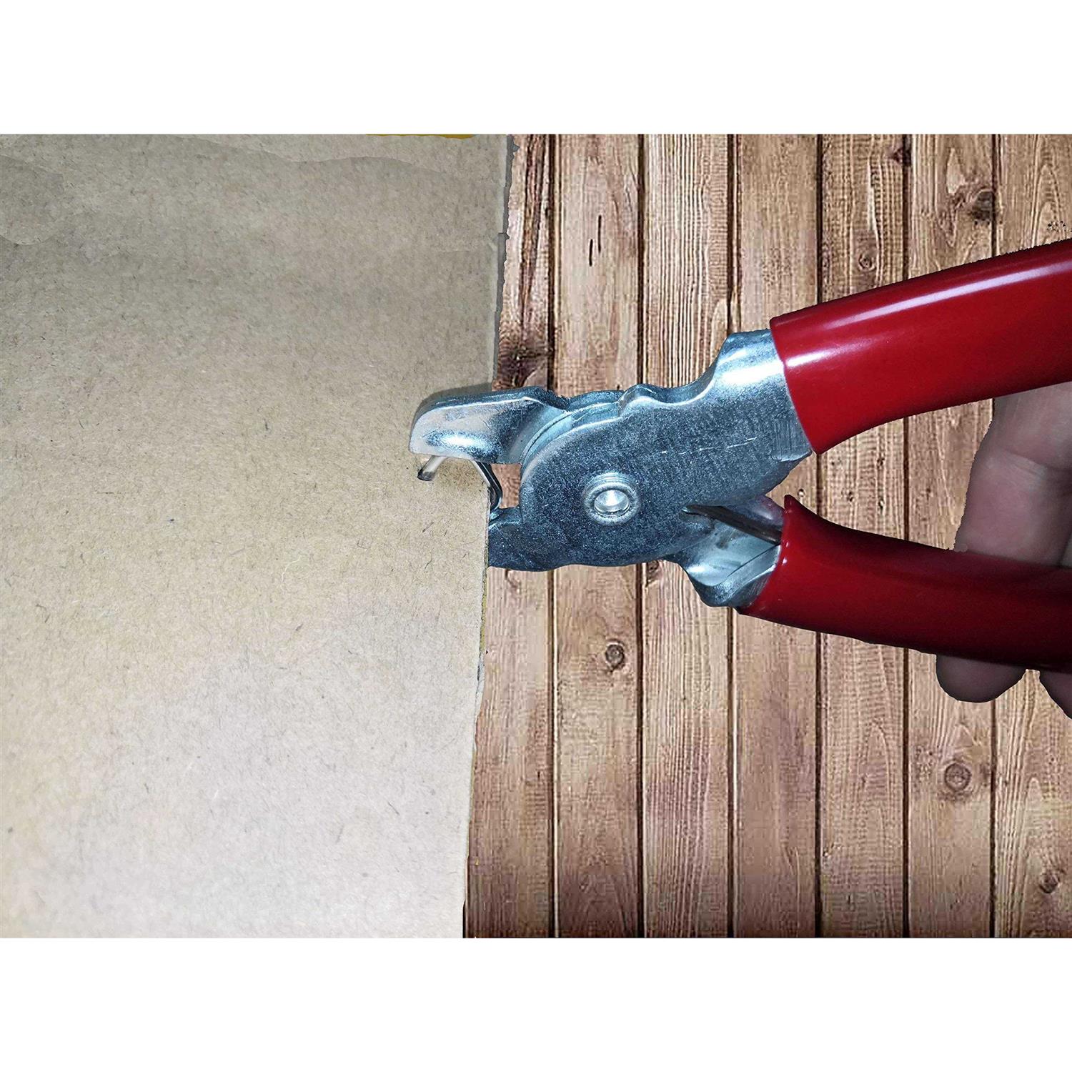 NIDAYE Straight Hog Ring Pliers Set & 200pcs Galvanized Hog Rings – Upholstery Installation Kit for Bungee/Shock Cords/Animal Pet Cages/Bagging/Traps - Cheap Fitting