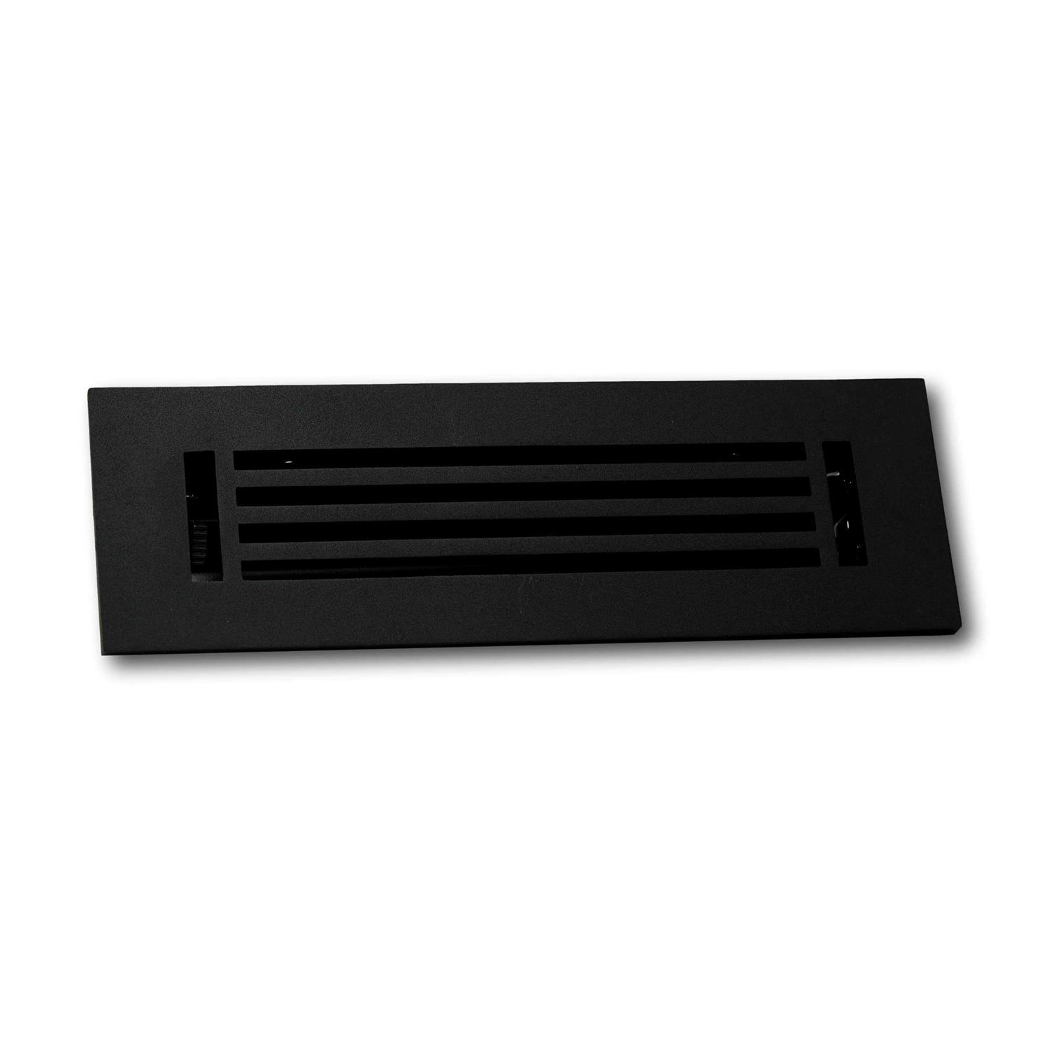 4 x 10 Linear Black Metal Floor/Wall Surface Mount Register Madelyn Carter - Cheap Fitting