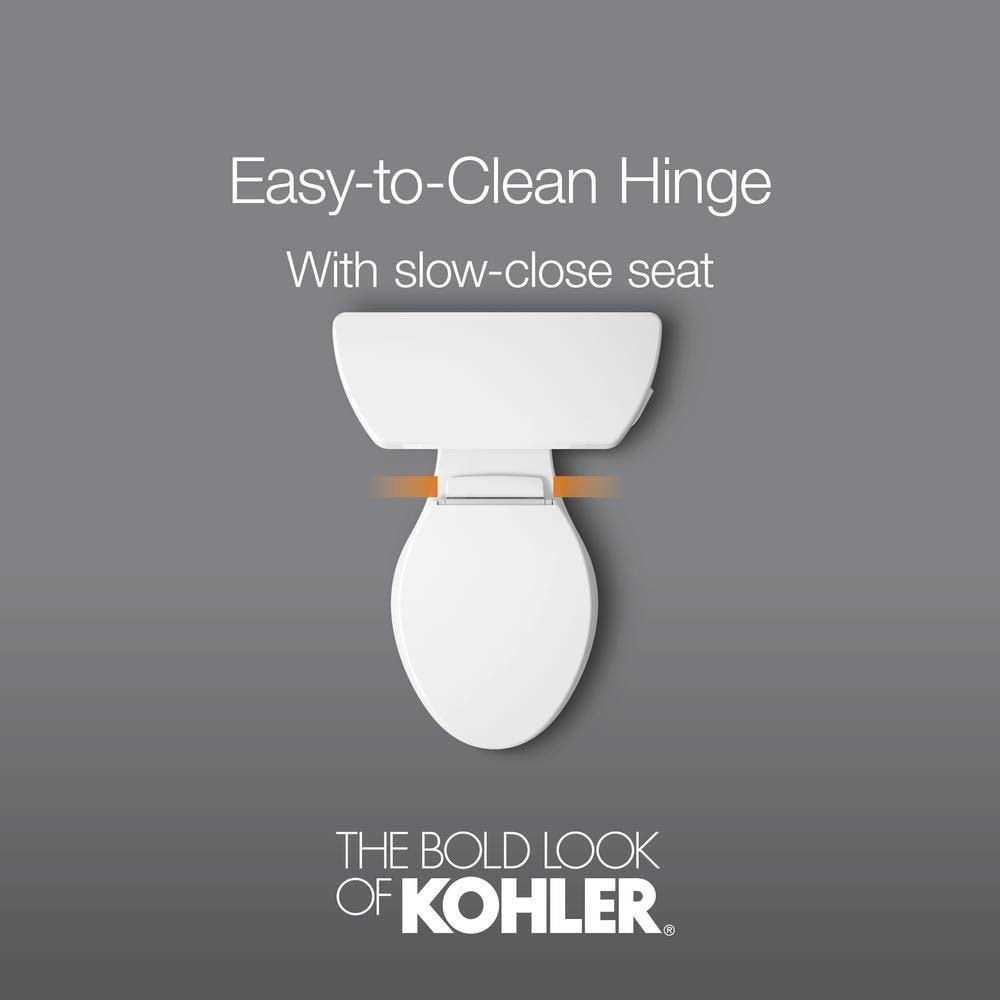 Kohler Gleam 2-Piece Chair Height 1.28 GPF Single Flush Elongated Toilet in White - Cheap Fitting