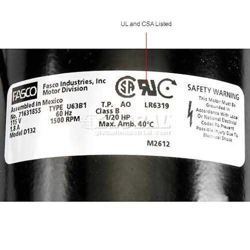 Fasco D132 3.3 Shaded Pole Open Motor - Cheap Fitting