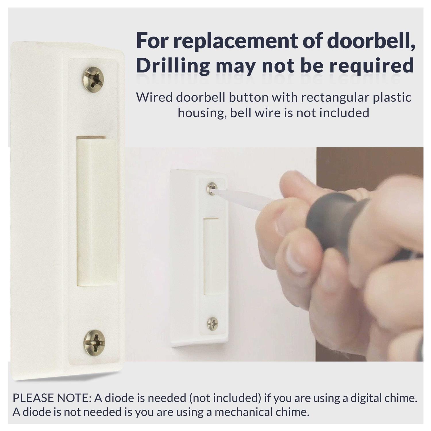 Newhouse Hardware Unlighted Doorbell Button - Cheap Fitting