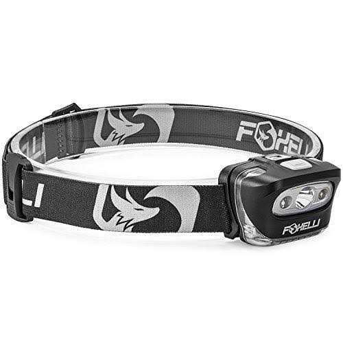 Foxelli LED Headlamp Flashlight for Adults & Kids Running Camping Hiking Head Lamp with White & Red Light - Cheap Fitting