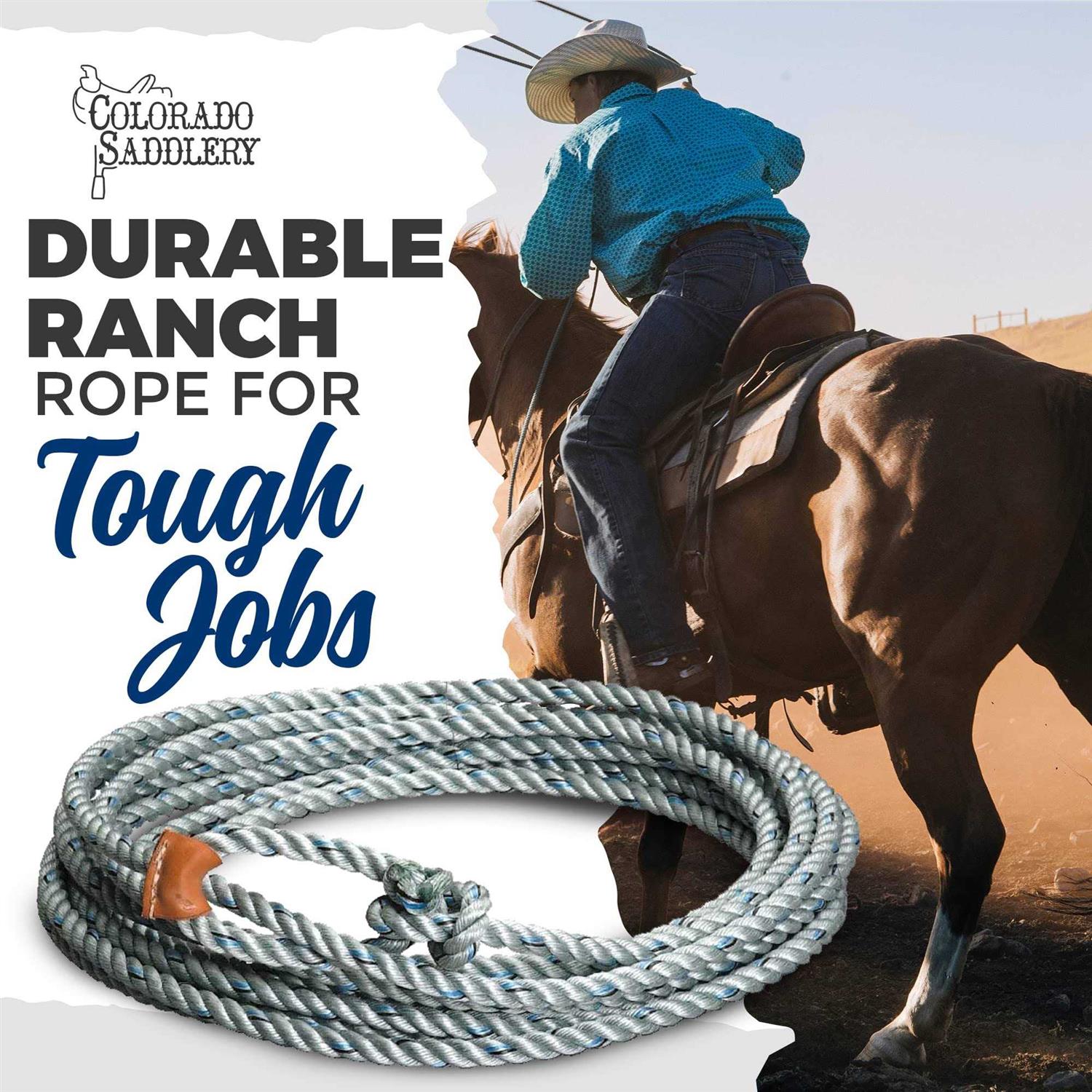 Colorado Saddlery Silver Dot Ranch Rope - Cheap Fitting