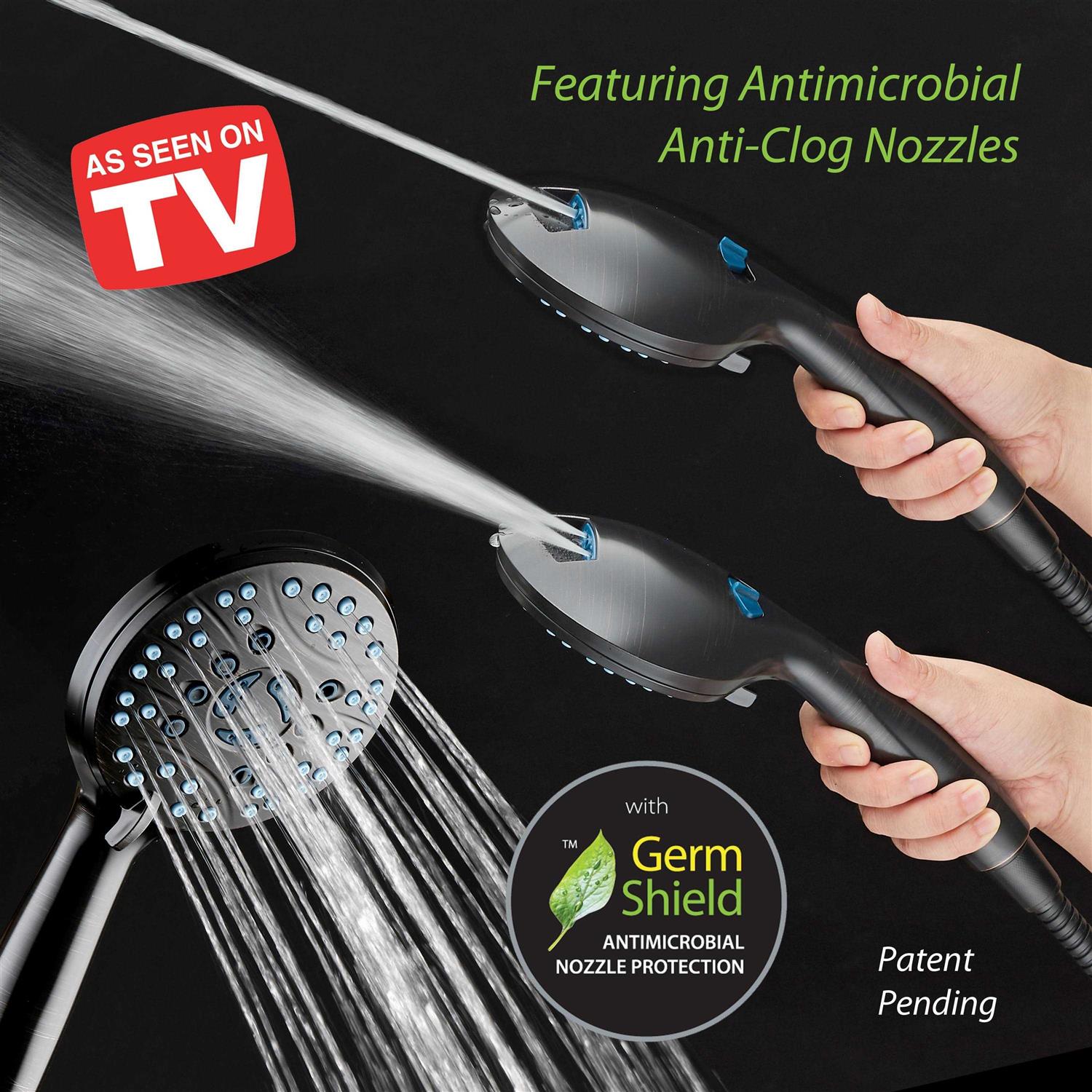 AquaCare Oil Rubbed Bronze Round Rain Shower Head Dual/Combo Shower Head 2.5-GPM Stainless Steel 43338 - Cheap Fitting