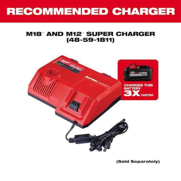 Milwaukee M18 18-Volt Lithium-Ion HIGH OUTPUT XC 8.0 Ah Battery with Dual Battery Blower and 6.0 Ah Batteries - Cheap Fitting