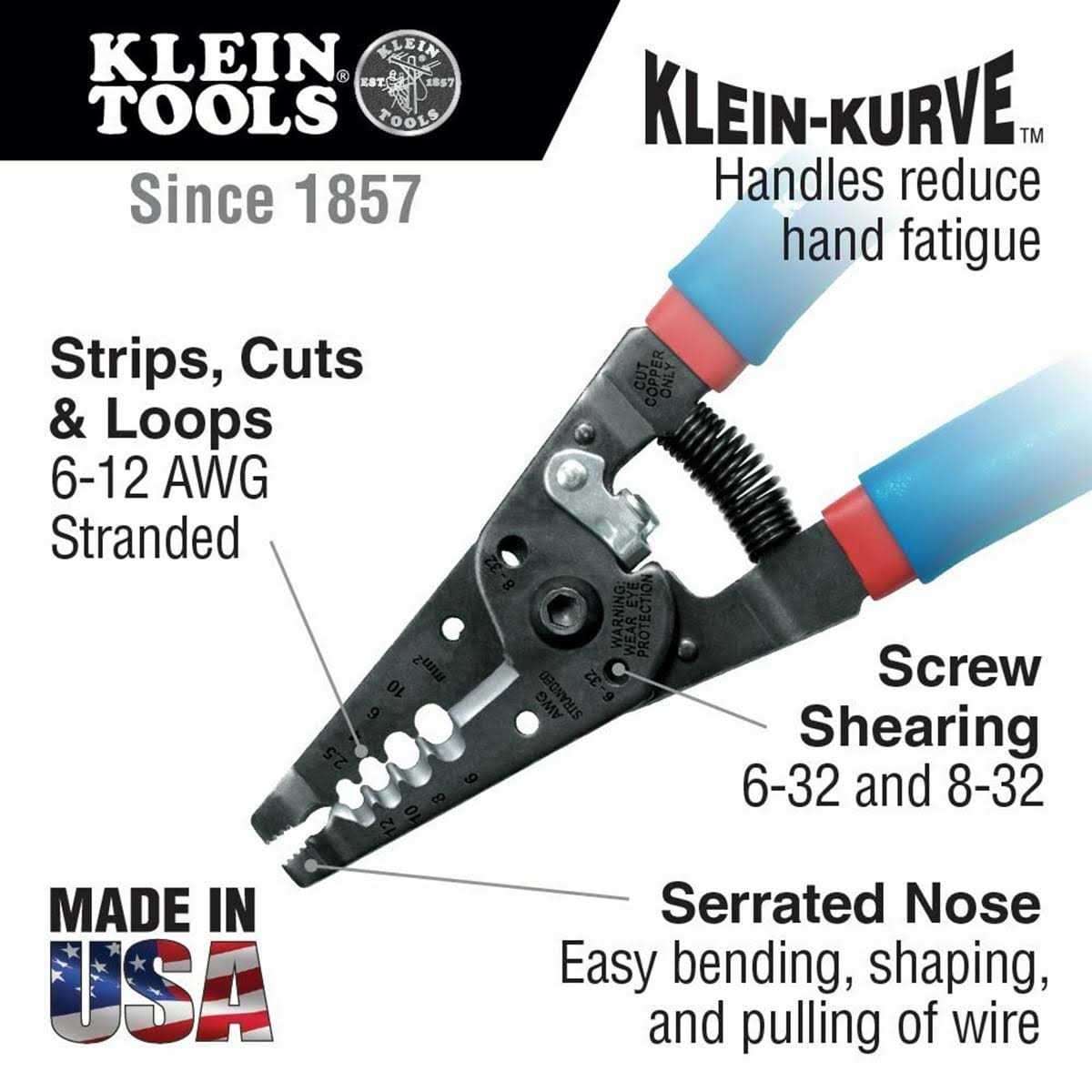 Klein Tools 11053 Klein-Kurve Wire Stripper/Cutter - Cheap Fitting