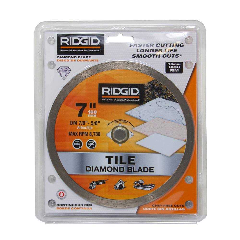 Ridgid 7 in. Continuous Diamond Blade - Cheap Fitting