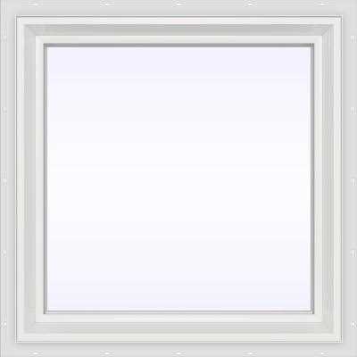 JELD-WEN 23.5 in. x 23.5 in. V-2500 Series White Vinyl Picture Window w/ Low-E 366 Glass - Cheap Fitting