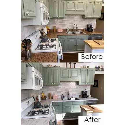 Instant Granite Premium Kitchen Countertop Vinyl Laminate Cover Easy Installation - Cheap Fitting