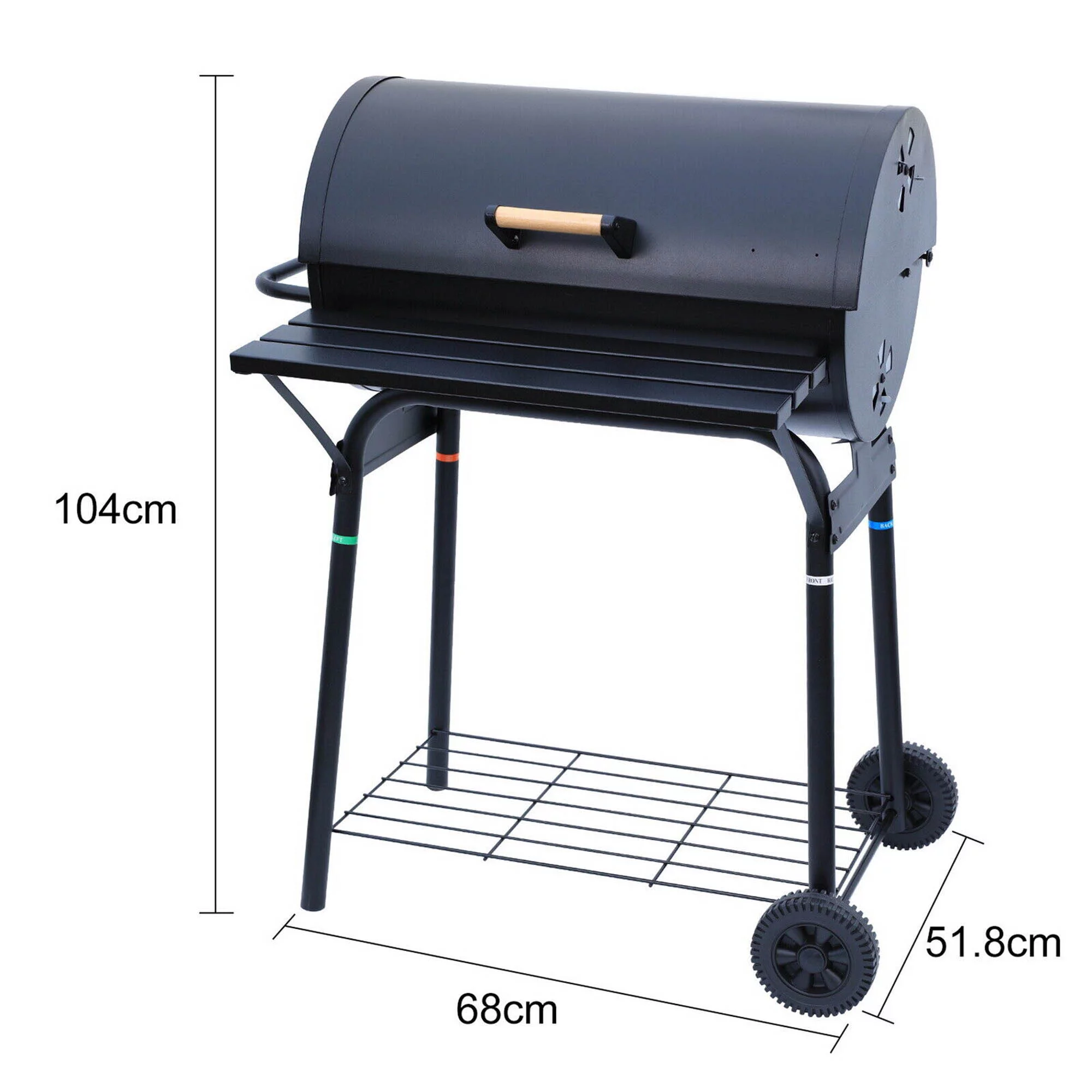 SAYFUT BBQ Grill Charcoal Barbecue Pit Patio Backyard Meat Cooker Smoker Picnic Outdoor - Cheap Fitting