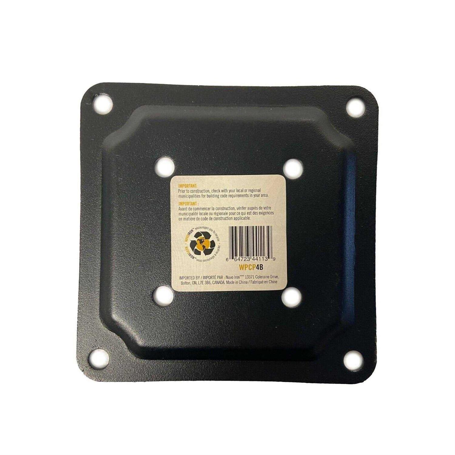 Nuvo Iron WPCP4B Wood Post Connector Plate - Cheap Fitting