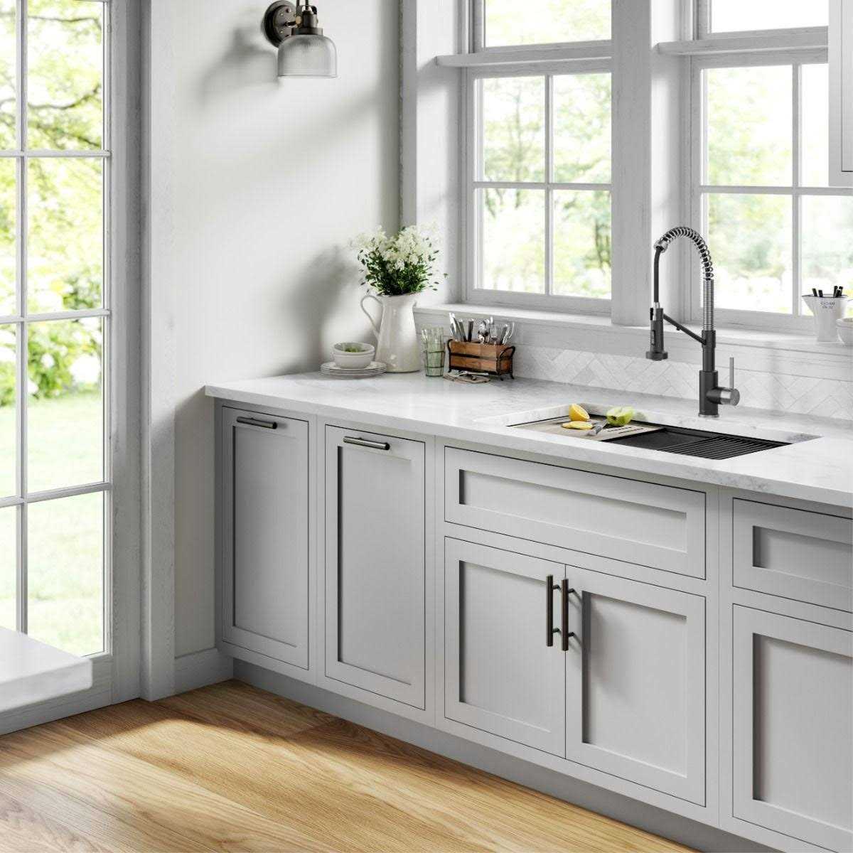 Kraus Bolden 2-in-1 Commercial Style Pull-Down Single Handle Water Filter Kitchen Faucet for Water Filtration System - Cheap Fitting