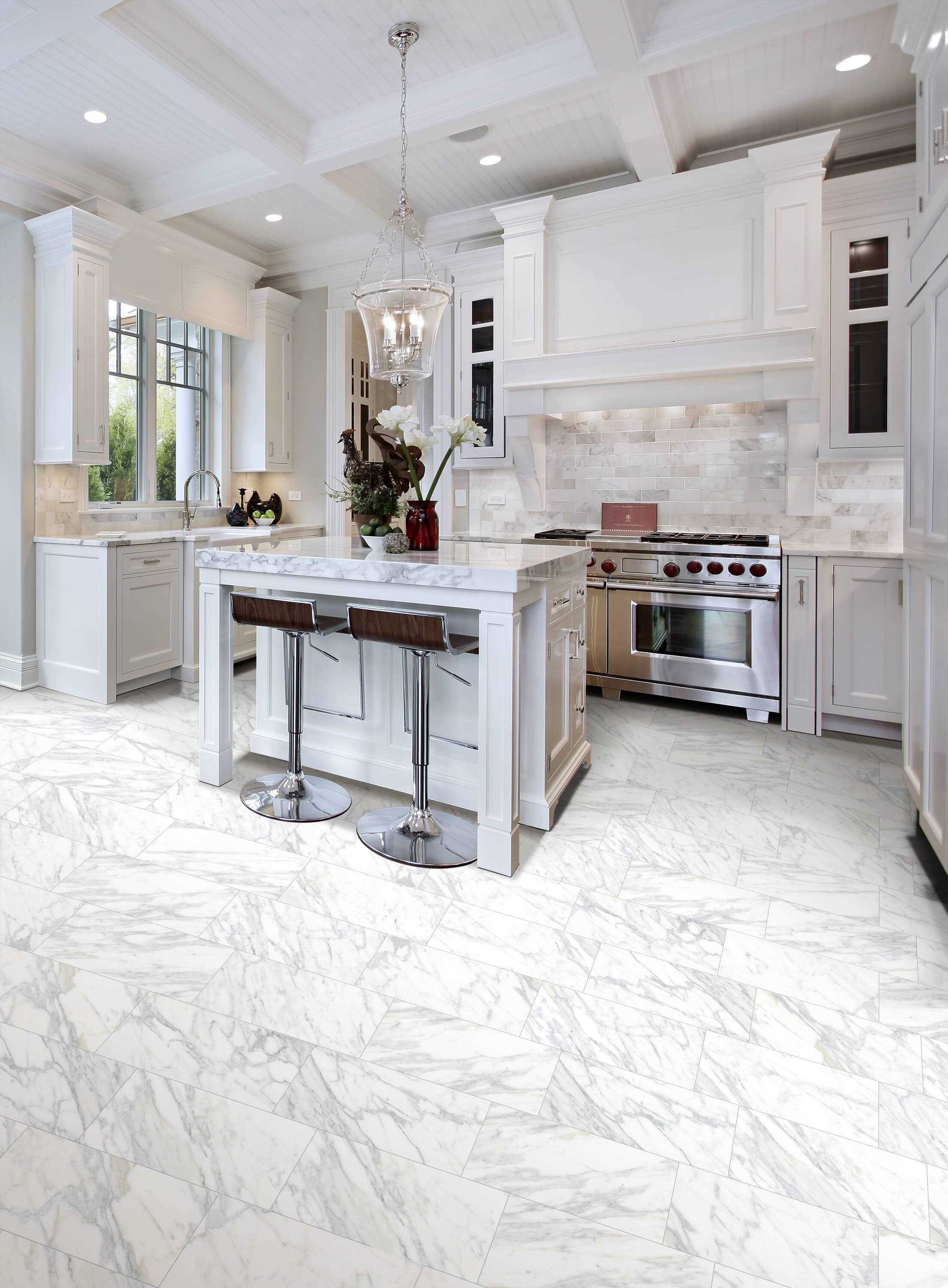 allen + roth Arabescato Gold 12-in x 24 Porcelain Marble Look Floor and Wall Tile - Cheap Fitting