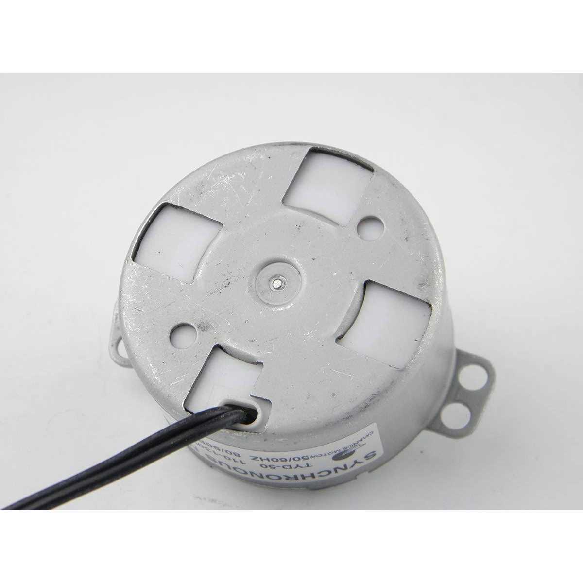 CHANCS TYD-50 Small Synchronous Gear Motor AC 110V 5-6RPM CCW Torque Flush Shaft 11mm for School Project - Cheap Fitting