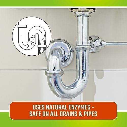 CLR Clear Pipes and Drains Monthly Drain Build Up Remover Helps Dissolve Sources of Clogs to Keep Drains Flowing Smoothly - Cheap Fitting