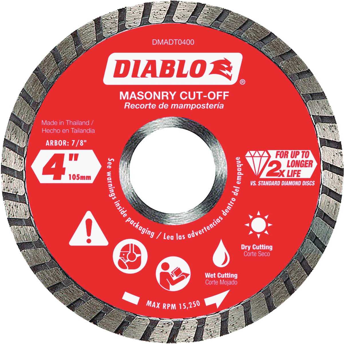 Diablo 3 in. Diamond Masonry Continuous Rim Cut-Off DMADC0300 - Cheap Fitting