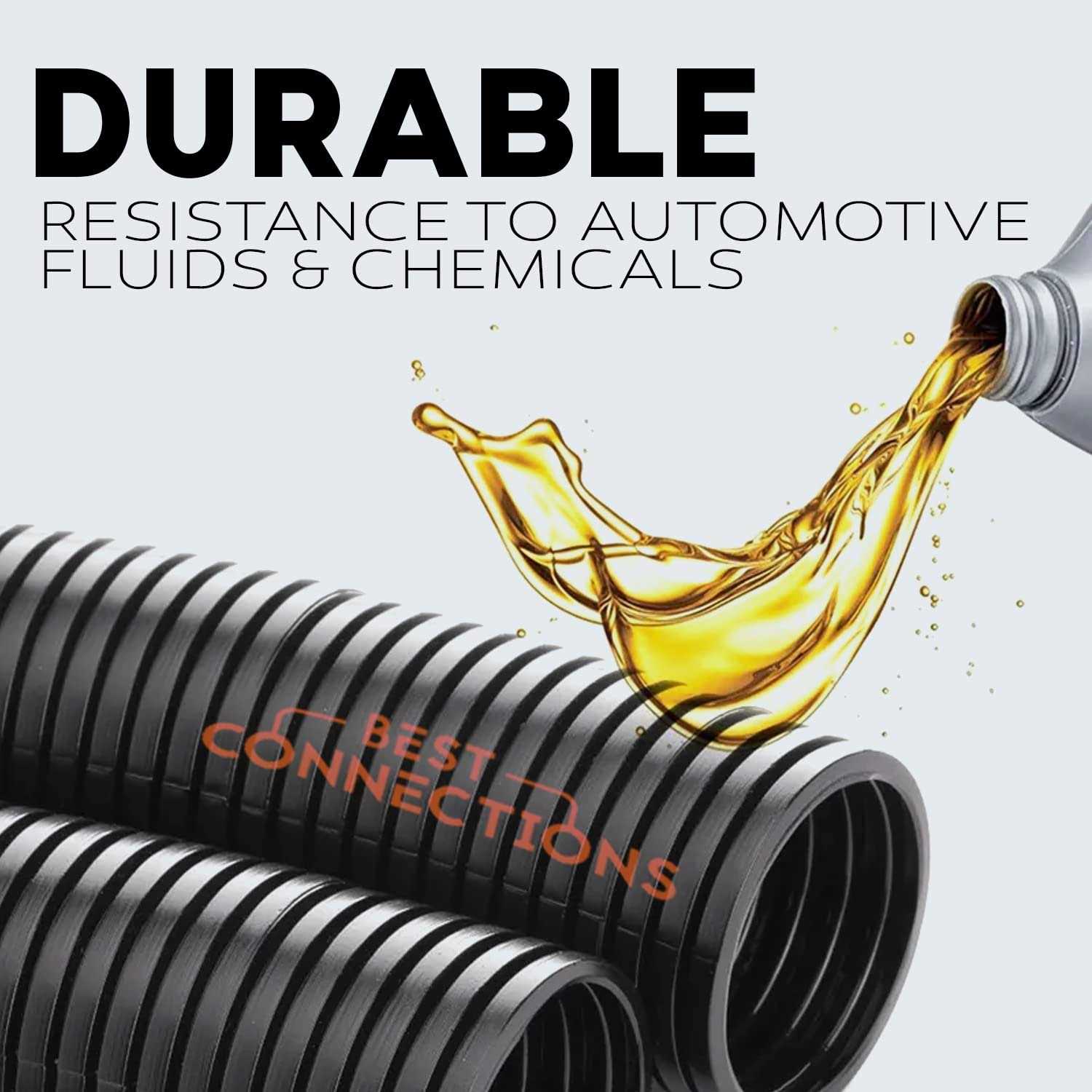 100 ft 1/4 Inch Split Loom Tubing Wire Conduit Hose Cover Auto Home Marine Black - Cheap Fitting