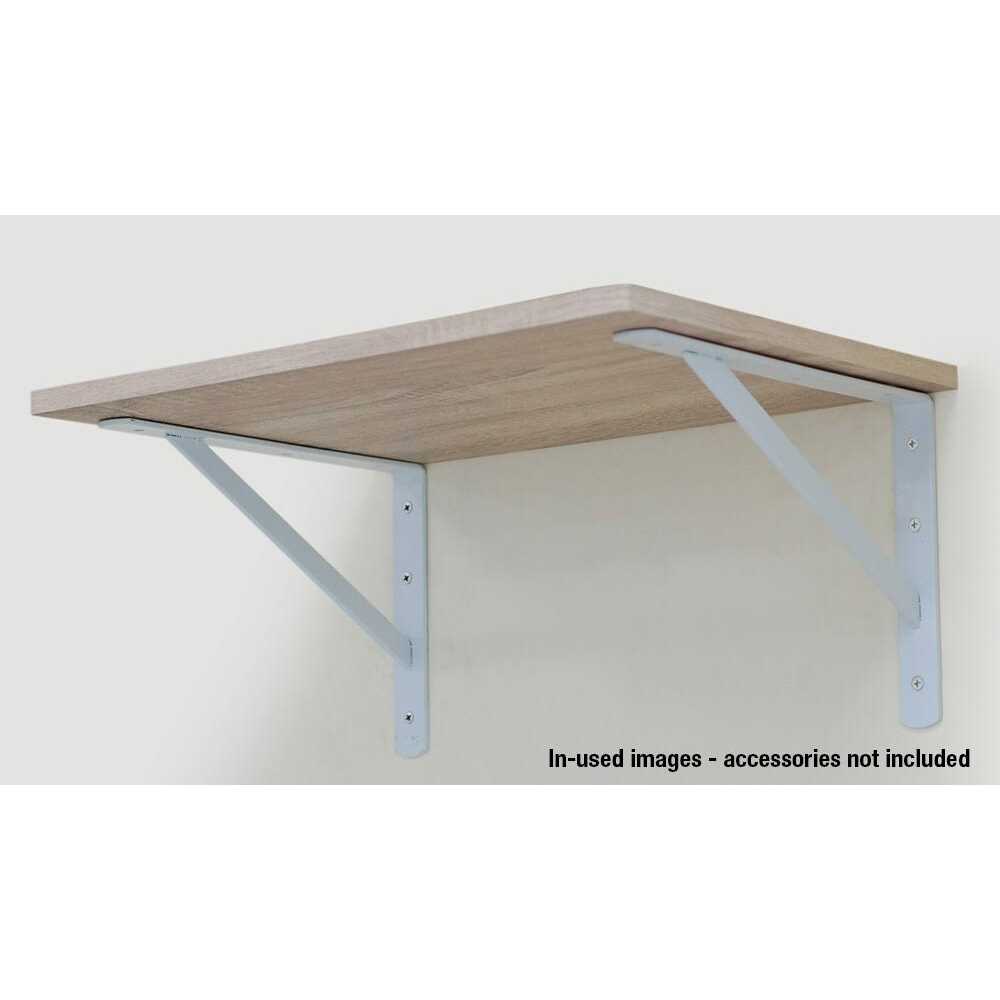 Style Selections 11.69-in White Shelf Bracket | 25223PHLLG - Cheap Fitting