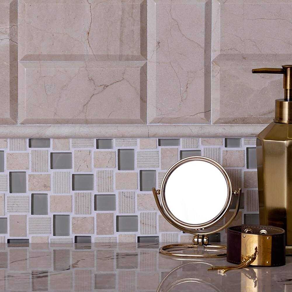 Apollo Tile and 3-in. x 6-in. Beveled Polished Marble Subway Tile - Cheap Fitting