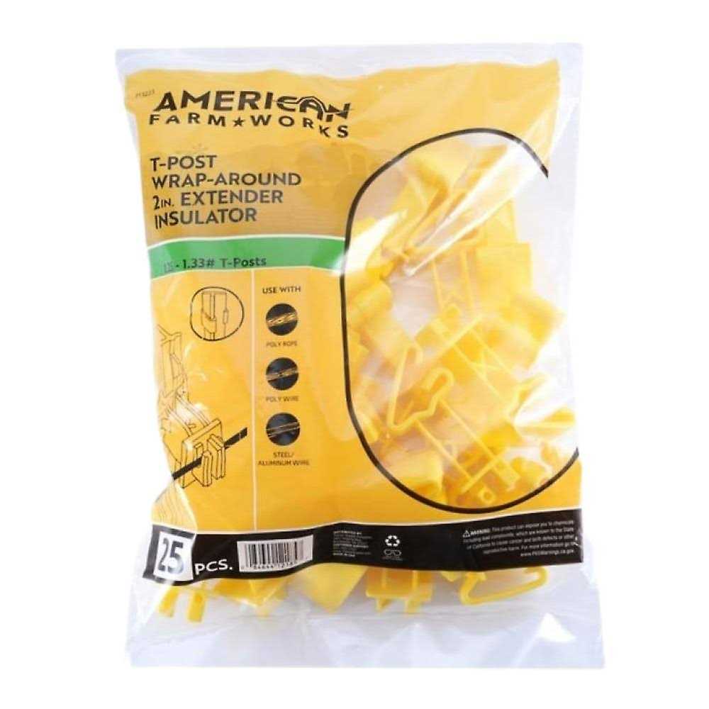 American Farm Works 2 in. Snap-on Extender T-Post Insulators for 1.25 and 1.33 in. T-Posts 1213223 - Cheap Fitting