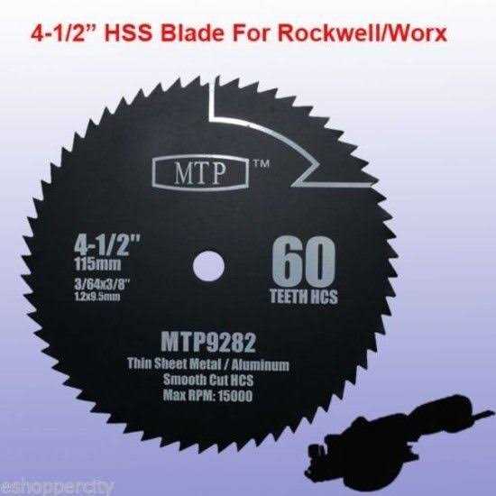 Pack of 3 Assorted Metal/wood/tile 4-1/2 inch 4.5 inch Circular Saw Blade for Rockwell Rk3441k - Cheap Fitting