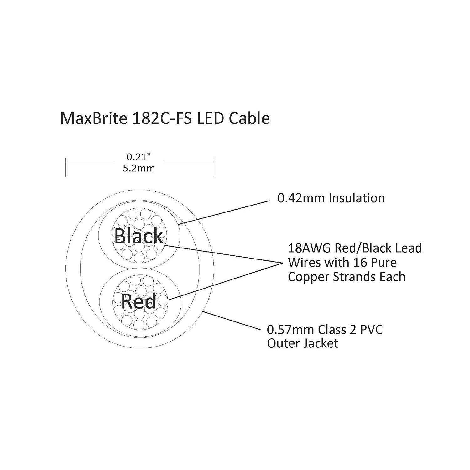 Maxbrite 200 ft. 18awg Low Voltage Led Cable 2 Conductor - Cheap Fitting