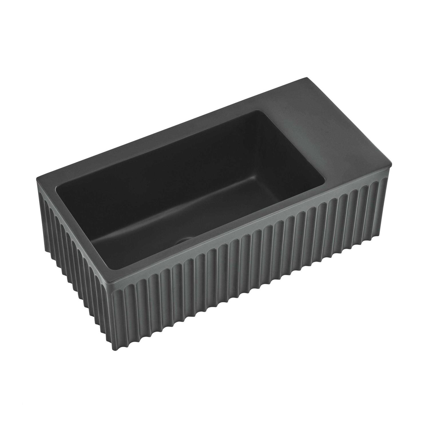 Delice 24 Rectangle Wall-Mount Bathroom Sink in Matte - Cheap Fitting