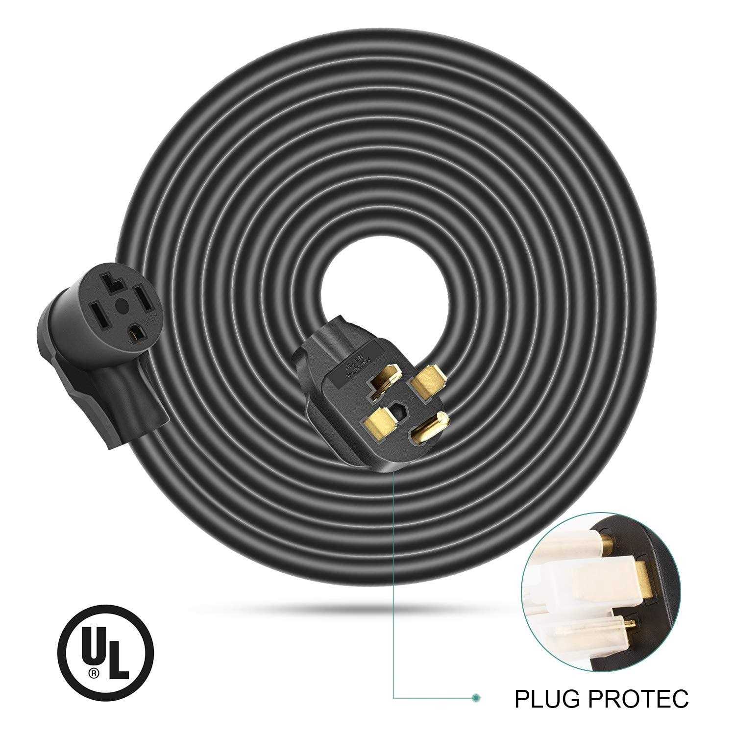 Rophor Dryer Extension Cord 4 Prong, 30 Amp NEMA 14-30P to 14-30R Extension Cord for Dryer Power Extension and EV Charging - Cheap Fitting