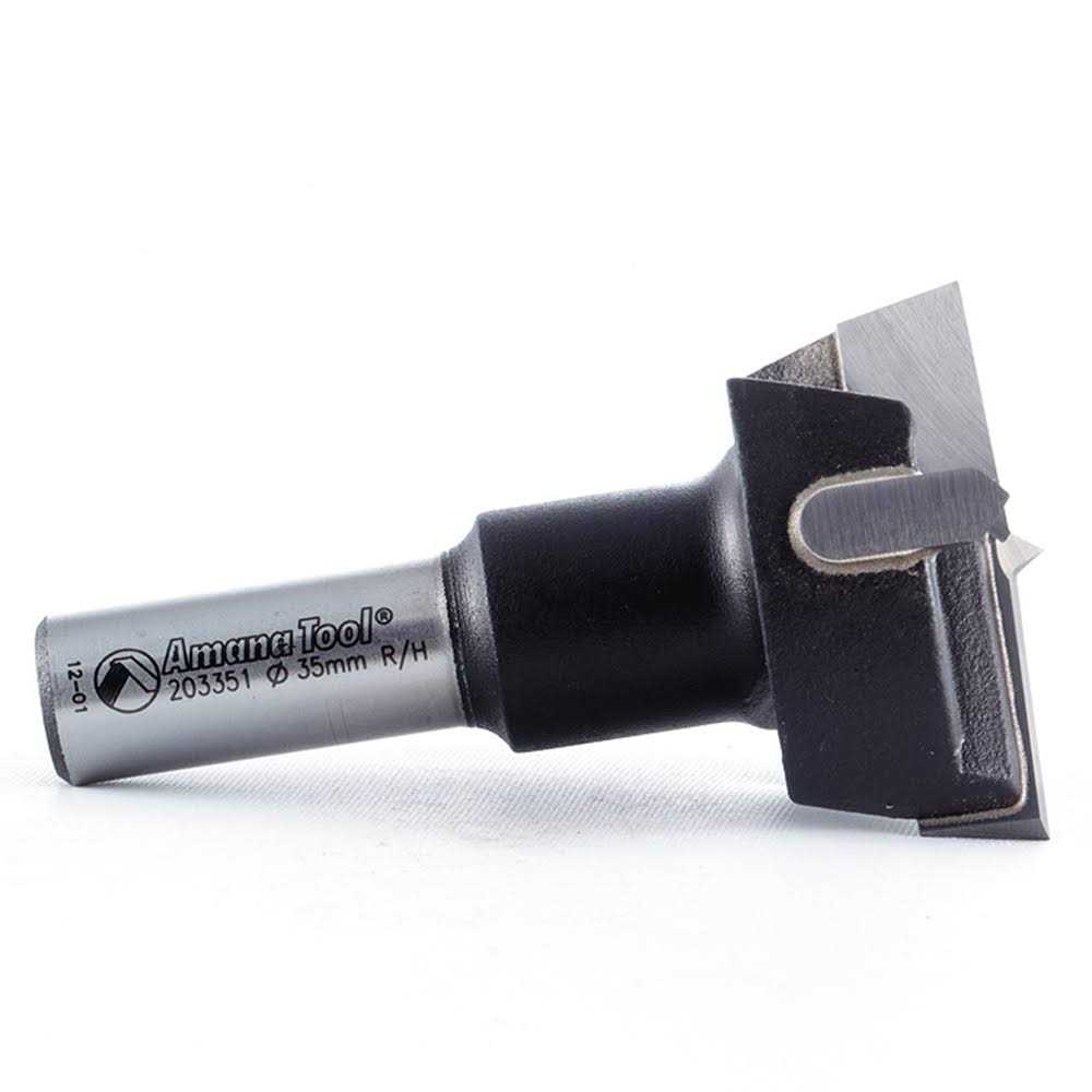 Amana 203351 Carbide Tipped Hinge Boring Bit R/H 35mm D x 57mm Long x - Cheap Fitting