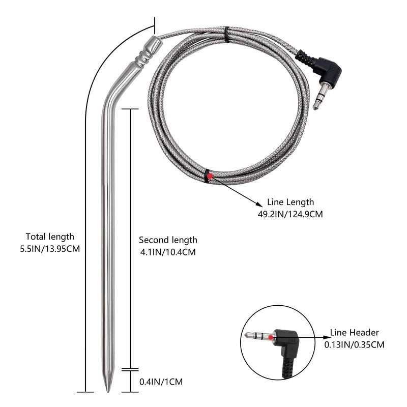 Entsong 2 Pack Replacement Part for Camp Chef Meat Probes Smoker Grill Temperature Sensor - Cheap Fitting