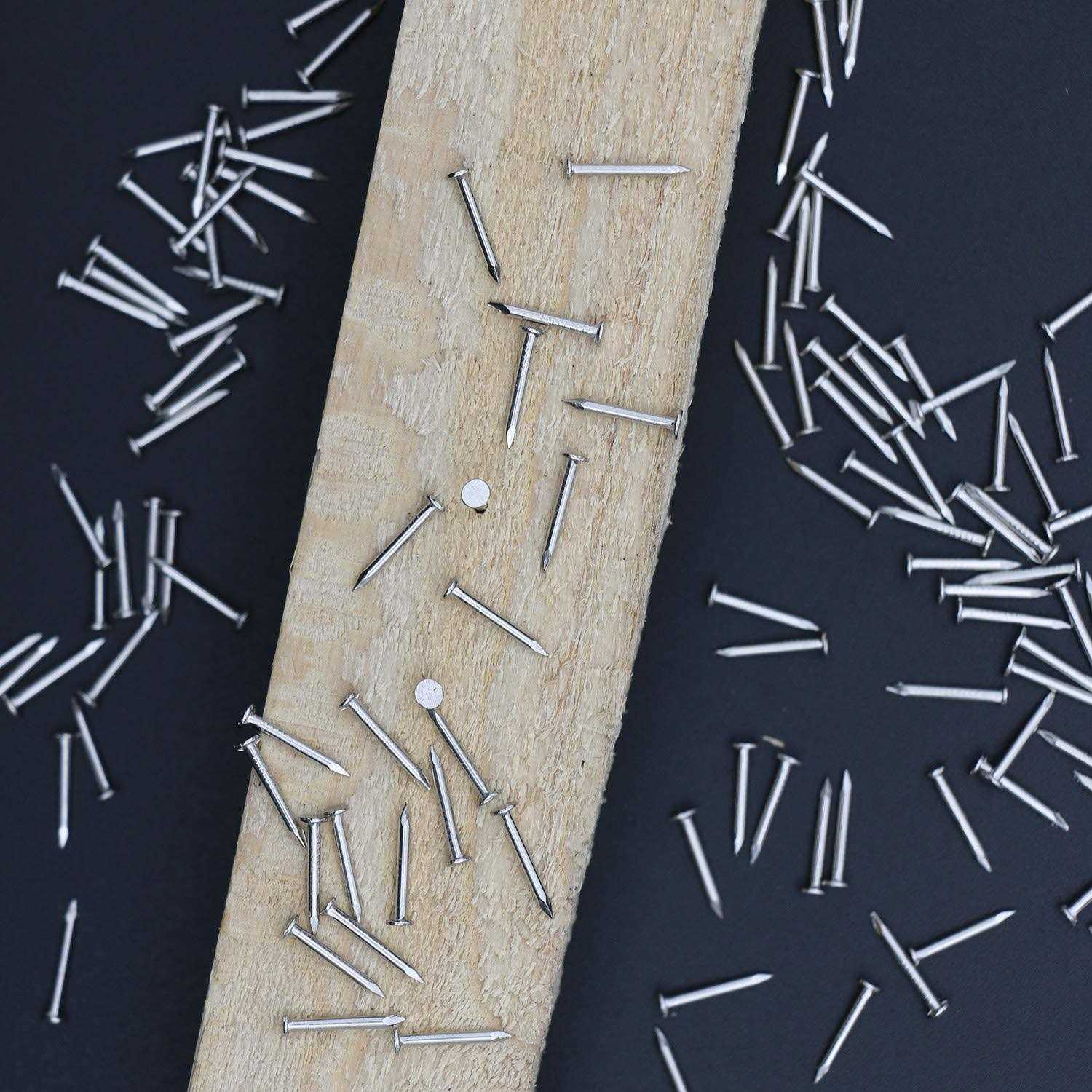 1200pcs Hardware Nails 1/2” × 18 Ga Nickel Plated Hanging Nails Flat Head Nails - Cheap Fitting